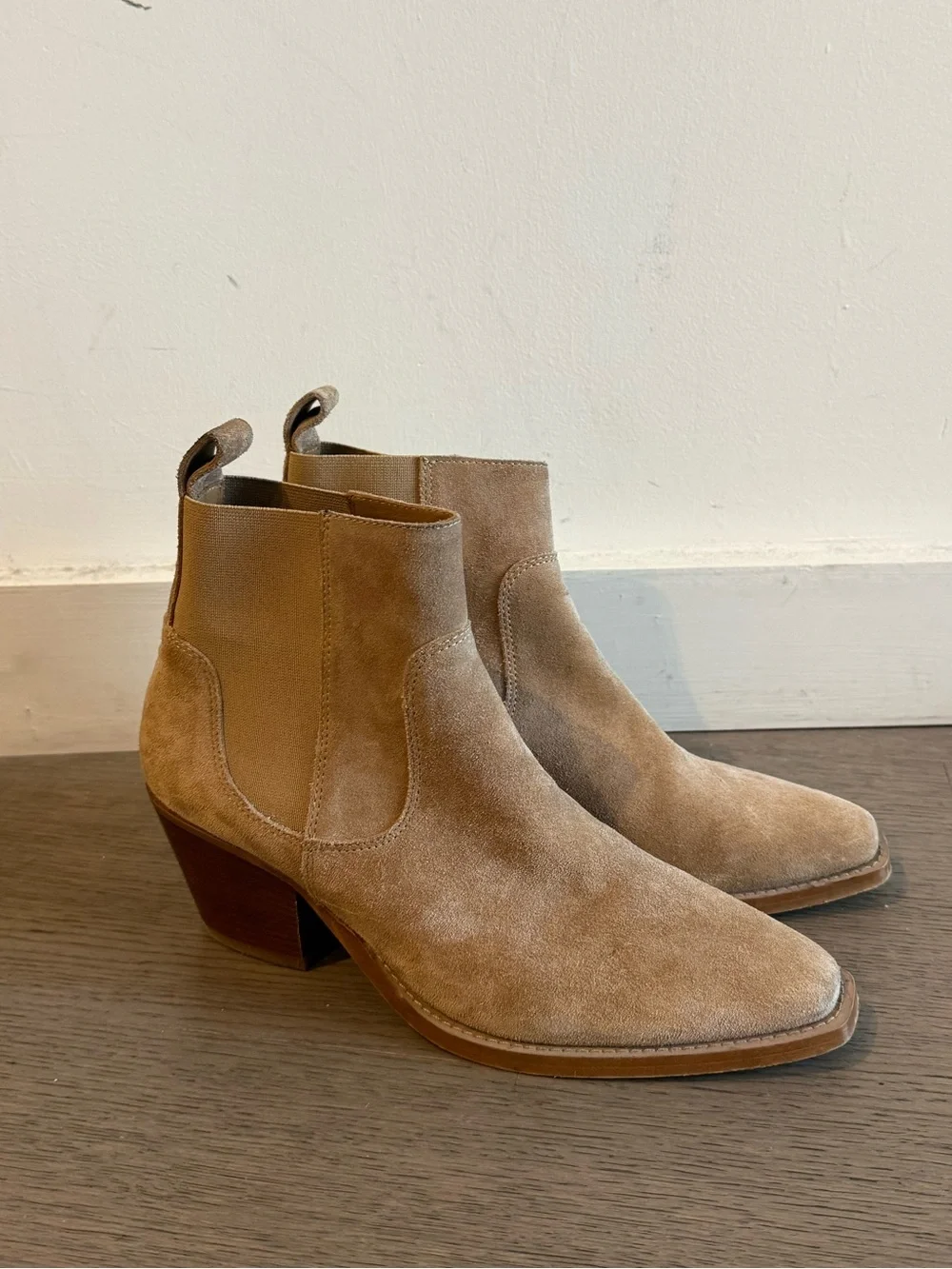 Everlane Tan Suede Ankle Boots - Picture 2 of 3
